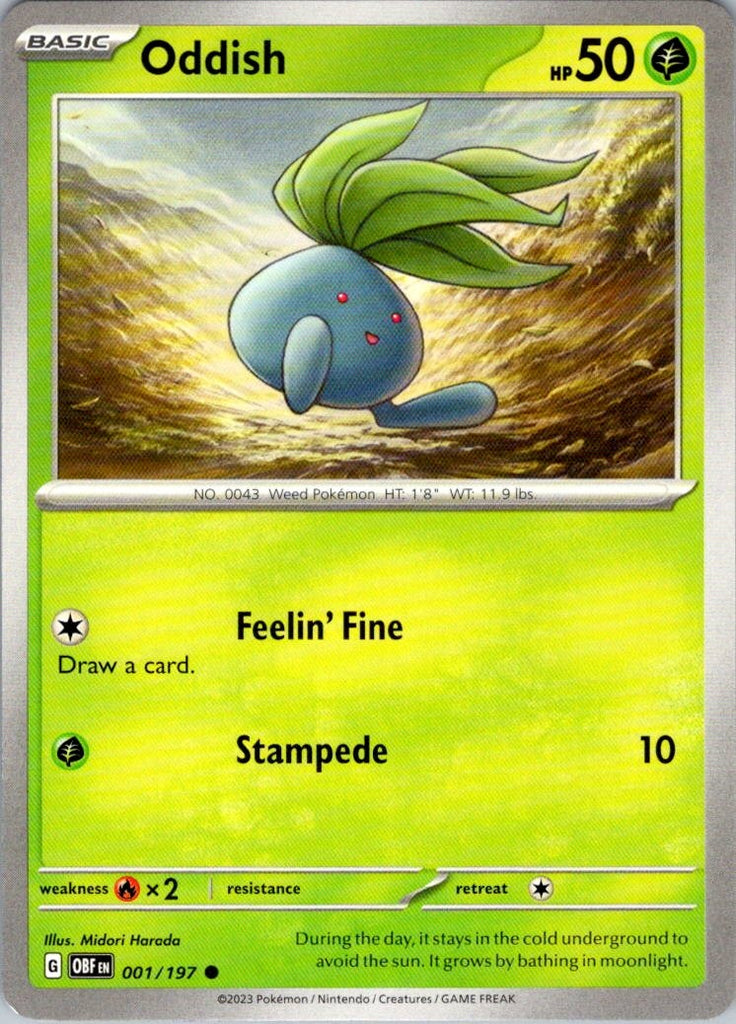 SV03: Obsidian Flames #001/197 Oddish