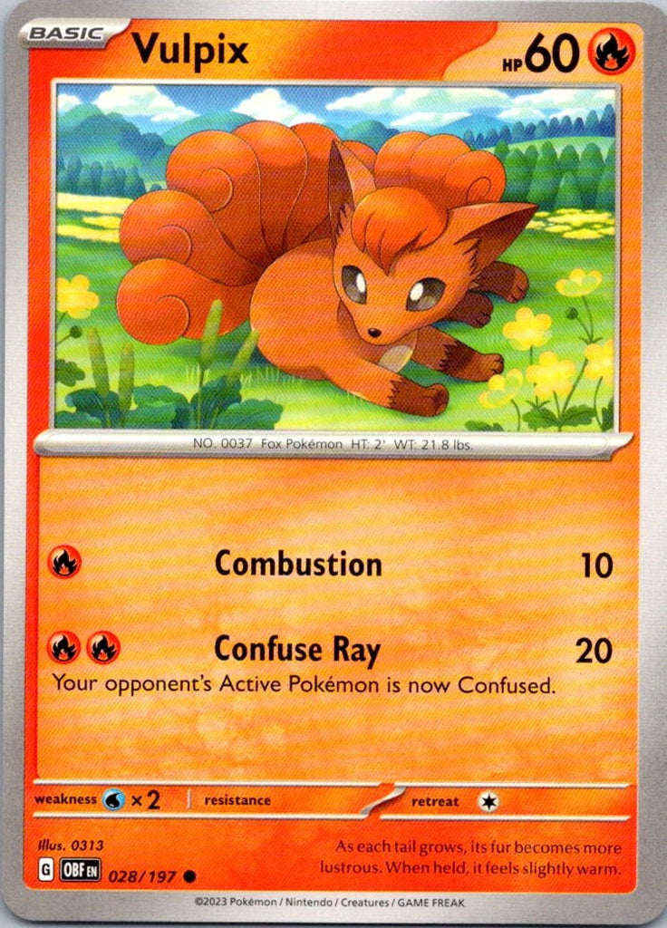 SV03: Obsidian Flames #028/197 Vulpix