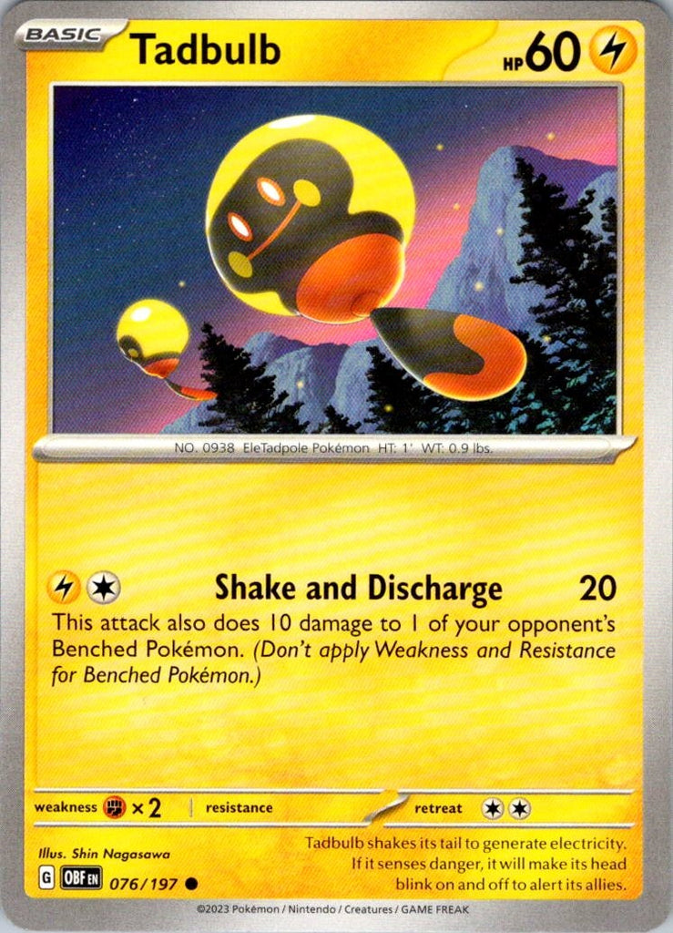 SV03: Obsidian Flames #076/197 Tadbulb 076/197