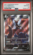 Load image into Gallery viewer, PSA 10 GEM MINT Pokémon Umbreon V Alt Art Evolving Skies 189/203