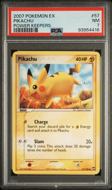 2007 Pokémon EX Pikachu Power Keepers PSA 7