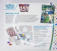 Load image into Gallery viewer, Pokemon Scarlet and Violet 151 Elite Trainer Box PokeMaZe TCG