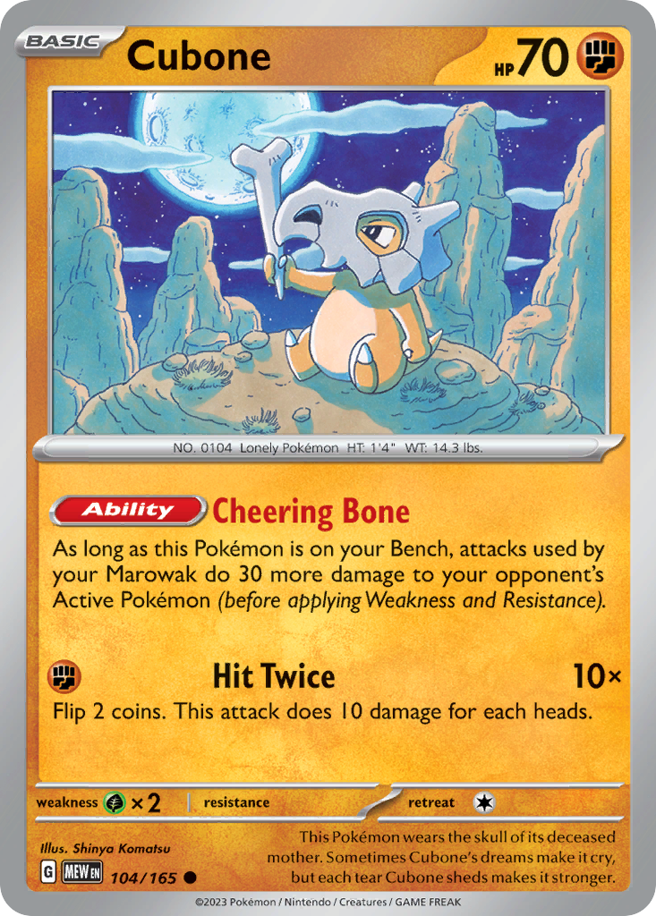 Cubone - Scarlet & Violet 151 (104/165)