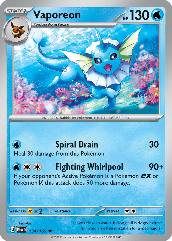 Vaporeon - Scarlet & Violet 151 (134/165)