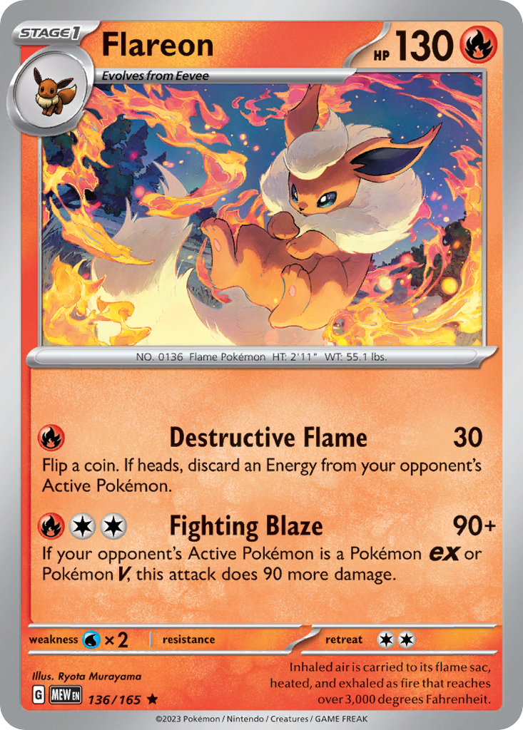 Flareon - Scarlet & Violet 151 (136/165)