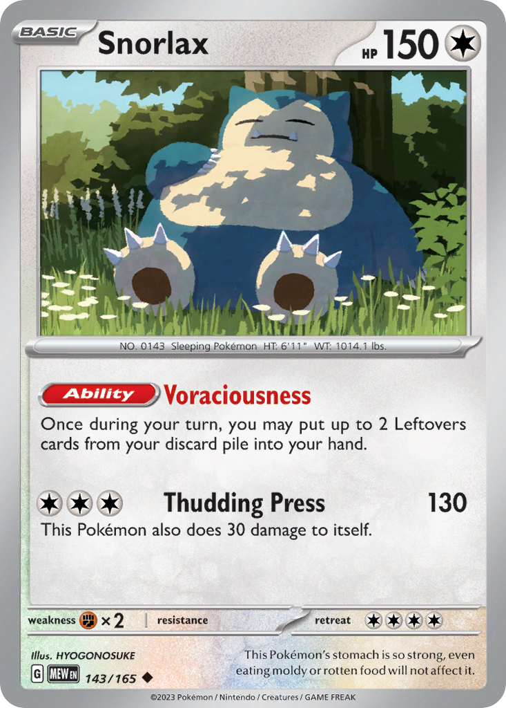 Snorlax - Scarlet & Violet 151 (143/165)