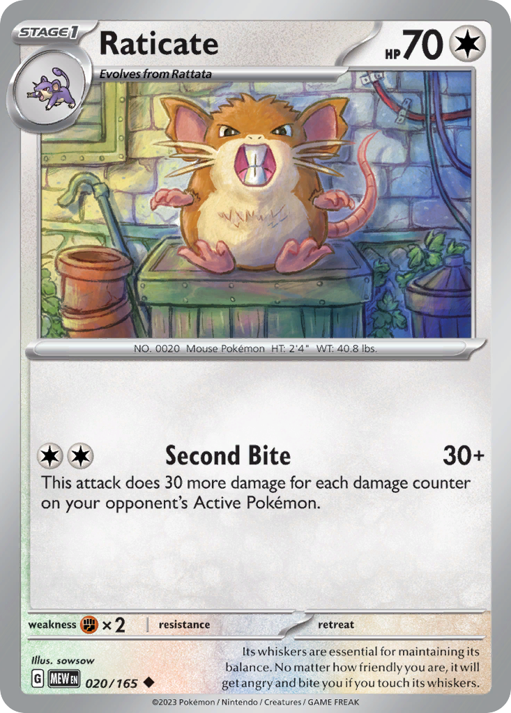 Raticate - Scarlet & Violet 151 (020/165)