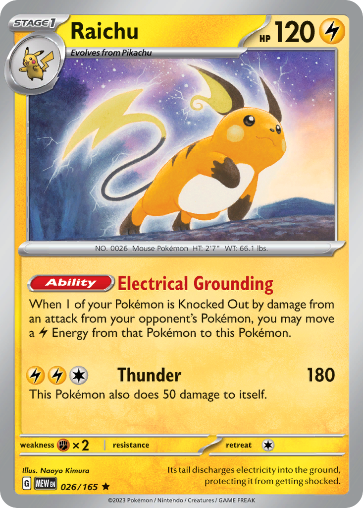 Raichu - Scarlet & Violet 151 (026/165)
