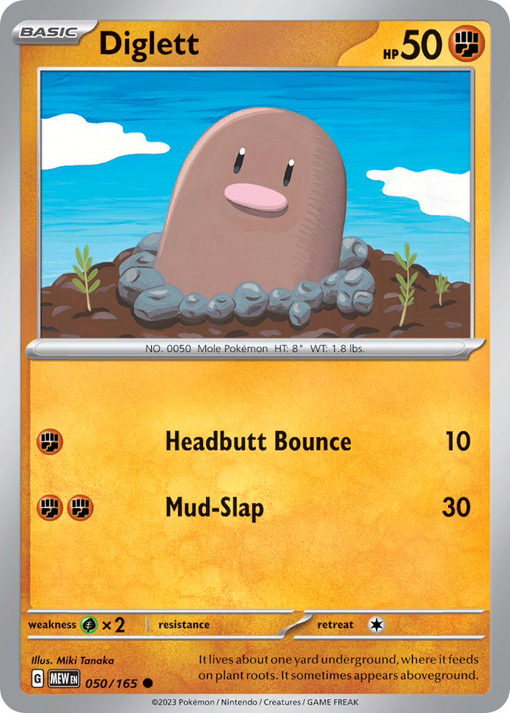 Diglett - Scarlet & Violet 151 (050/165)