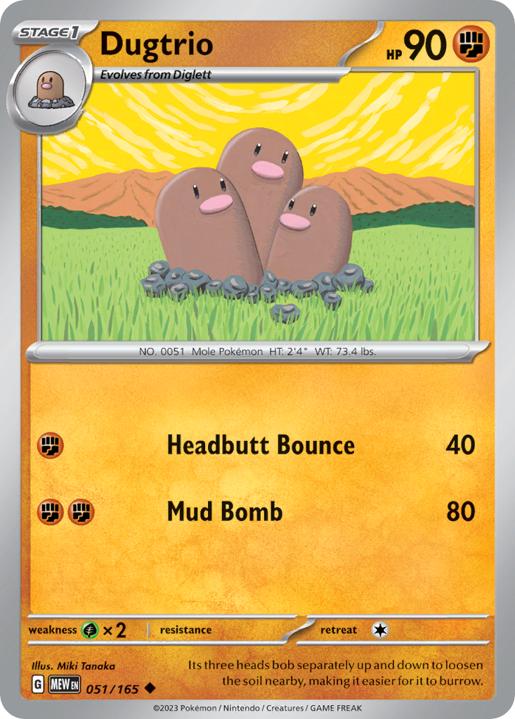 Dugtrio - Scarlet & Violet 151 (051/165)