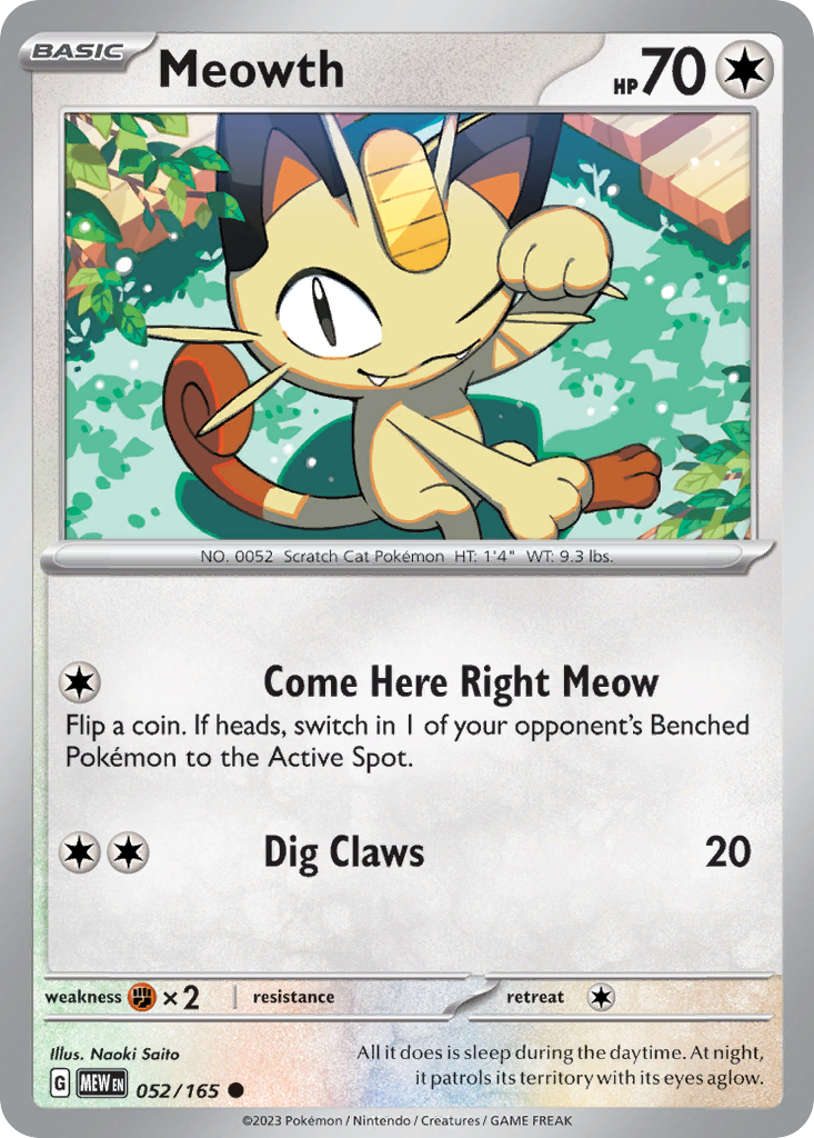 Meowth - Scarlet & Violet 151 (052/165)