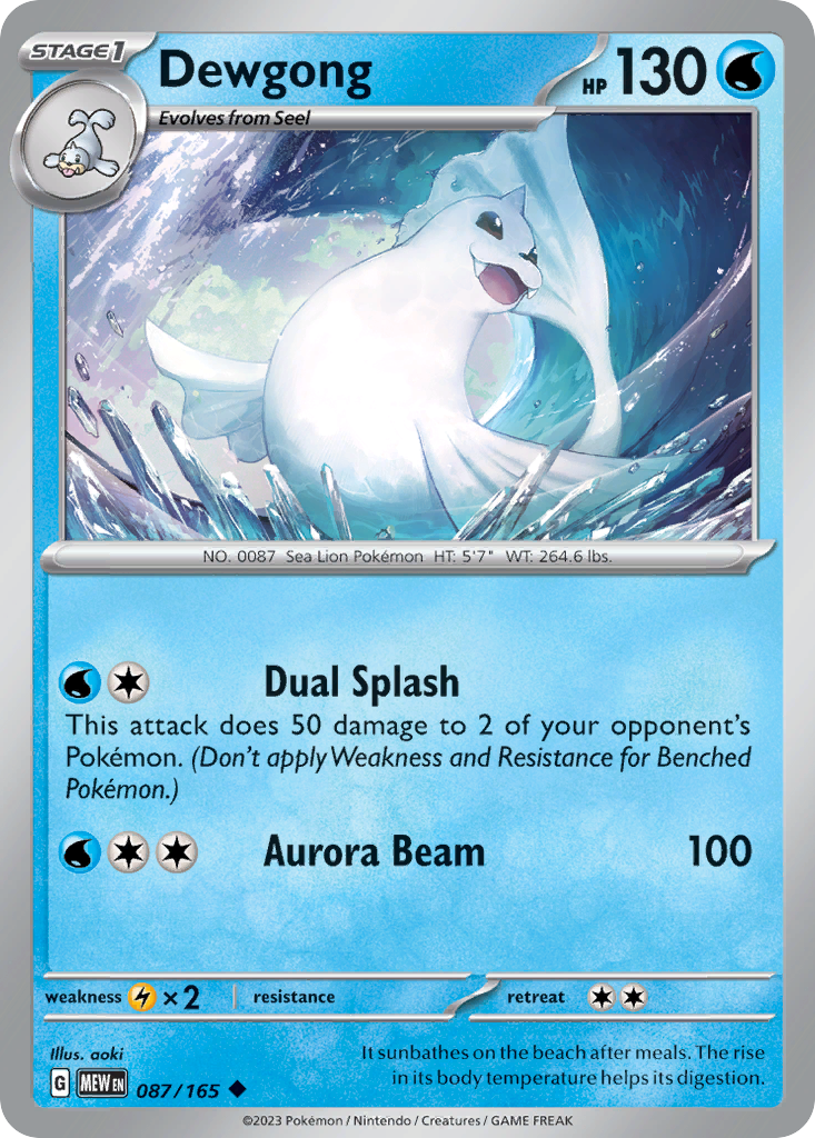 Dewgong - Scarlet & Violet 151 (087/165)