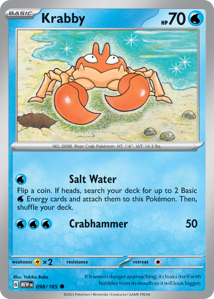 Krabby - Scarlet & Violet 151 (098/165)